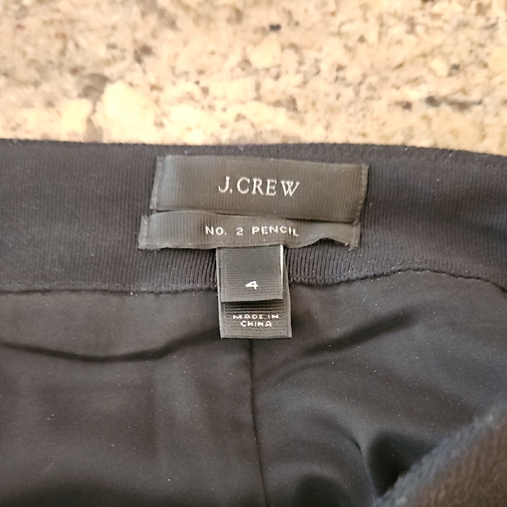 J.Crew Classic Black Pencil Skirt